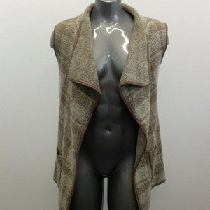 Yaira Women's Sweater Vest Size Medium Beige White